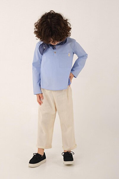 Mioma Kids Checkered Shirt Baby Blue