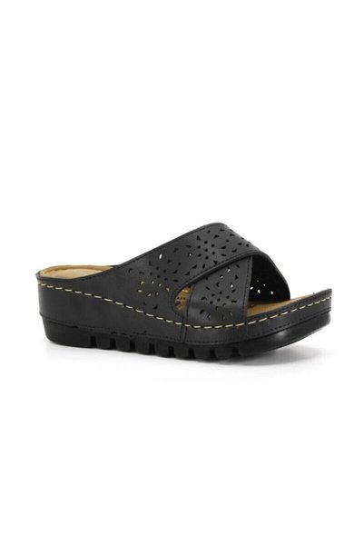 Apella Zenne 456-10 Sultan Model Orthopedic Cross Patterned Daily Slippers, Sizes 37-43