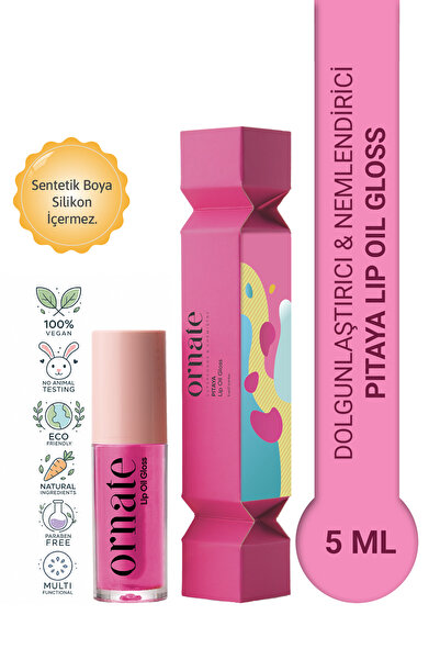 ORNATE Pitaya Lip Oil Gloss Dolgunlaştırıcı Efekt Nemlendirici, Parlatıcı Sim...