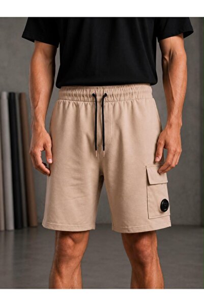 HZR wear Erkek Pamuklu Cepli Regular Fit Beli Bağcıklı Şort
