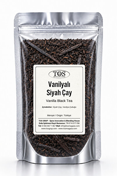 TOS The Organic Spices Black Tea with Vanilla 100 g (1St Quality) Vanilla Bla...