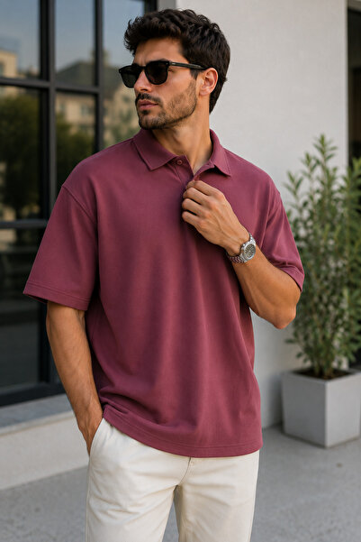 WE&ME Tricou cu guler polo, croială lejeră – Material gros tip interlock, cro...