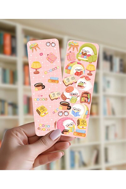 Flurina Studio Çift Taraflı Kitap Ayracı No:006 - Cozy Bookworm