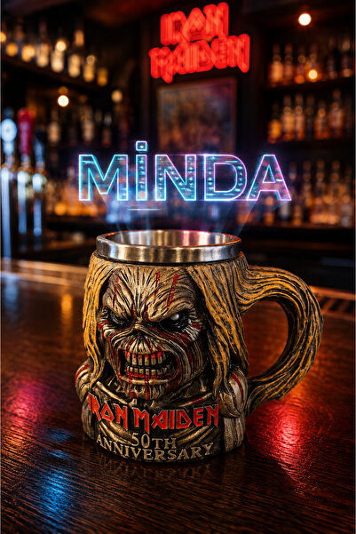 MINDA Iron Maiden Kupa Bardak Paslanmaz Çelik 50th Anniversary 600 ml