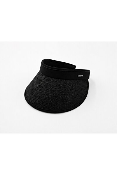 FLEX FASHION Uzatmalı Vizör Tepesi Açık-Tesettüre Uygun-Boyutu Ayarlanabilir-İthal Hasır Şapka-Güneş Koruyucu Başlık,
