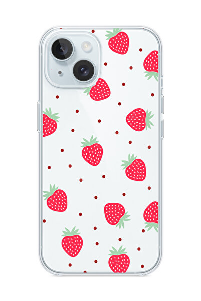 3GEN CASE İphone 15 Uyumlu Desenli Şeffaf Silikon Kılıf