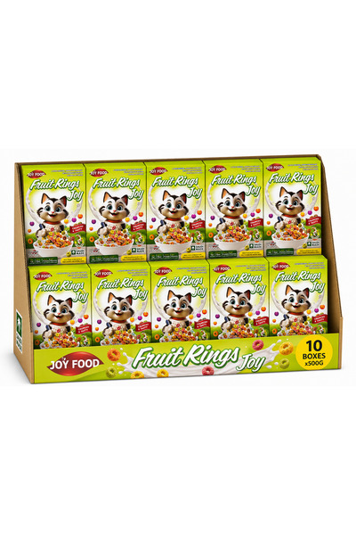 joyfood حبوب الإفطار على شكل حلقات الفواكه 500 جرام - عبوة متعددة تحتوي على 1...