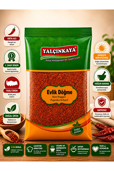 Yalçınkaya Evlik Döğme Kırmızı Biber 500 gr