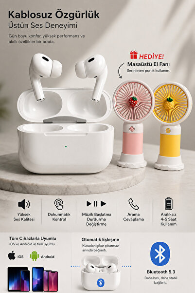 kawigo Pro2 iOS Androild Uyumlu Kulaklık TWS Kulakiçi Bluetooth Kulaklık Tüm ...