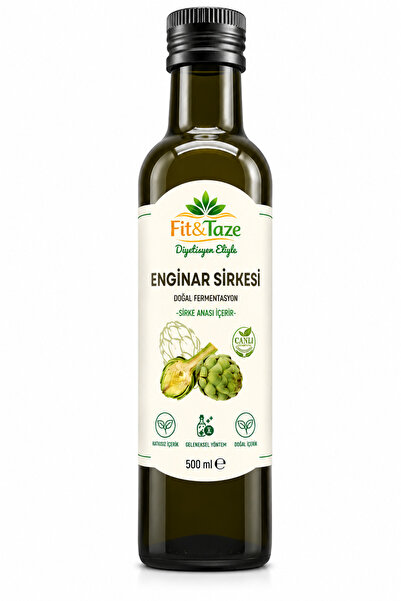 Diyetisyen Eliyle Doğal Fermantasyon Enginar Sirkesi Cam Şişe 500 ml