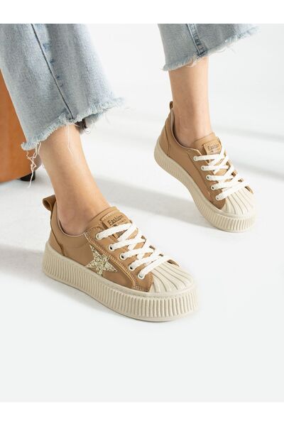 Alemdar Shoes Γυναικεία αθλητικά παπούτσια STAR Mink Star Detail