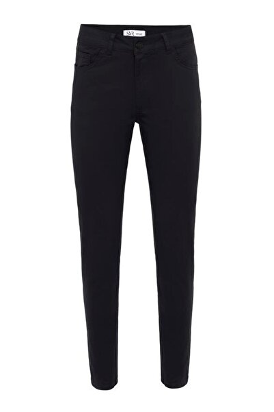 SÜVARİ Siyah Slim 5 Cep Kalıp Düz Pantolon
