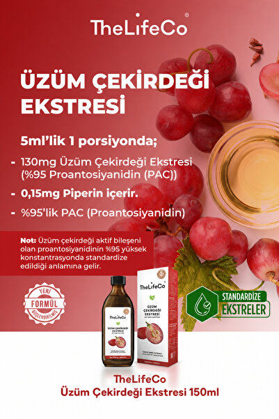 TheLifeCo Üzüm Çekirdeği Ekstraktı 150 ml