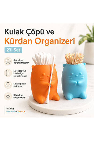 Memania Co Earwax and Toothpick Organizer & Holder & Organizer & Stand Set of 2
