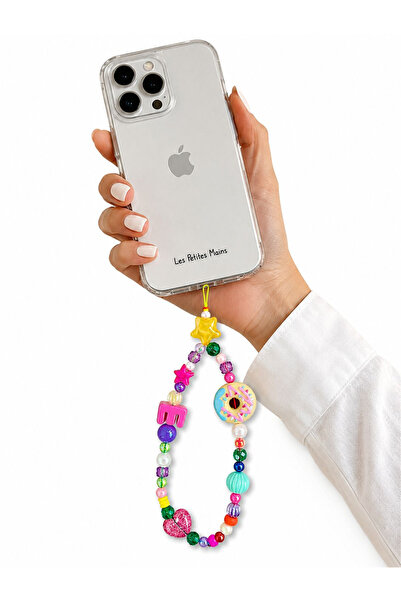 Les Petites Mains Name Pop E Telefon Askısı, Boncuklu Telefon Charmı ve Çanta...