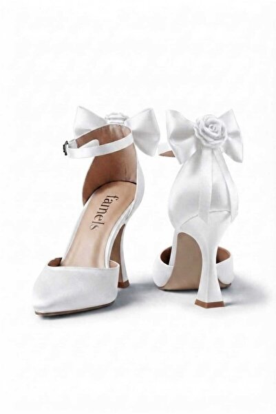 FAMELS TARZINI YAŞA Women's Milano Heel Detail Bow Heeled Shoes and Evening S...