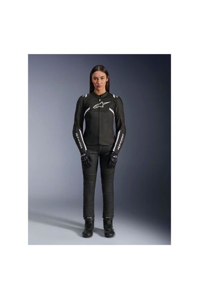 Alpinestars Stella T-SPS Air V2 Korumalı Kadın Motosiklet Montu Siyah Beyaz