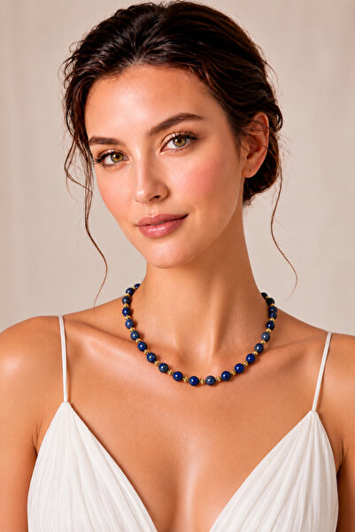 Camellie KY Jewels Lapis Prestige | A Kalite Lapis Lazuli Doğal Taş Altın Kap...