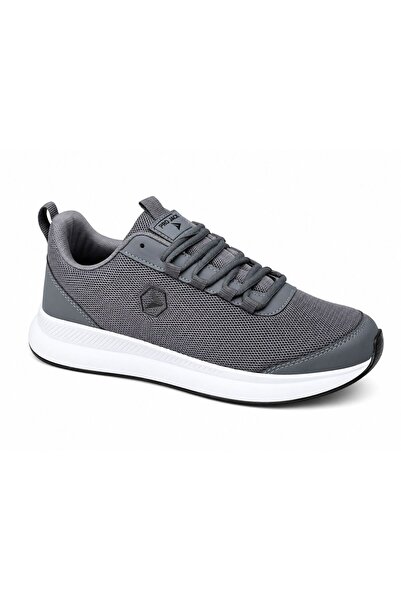 PRO JACK Füme Siyah Bağcıklı Sneaker Koşu Yürüyüş Erkek Spor Ayakkabı