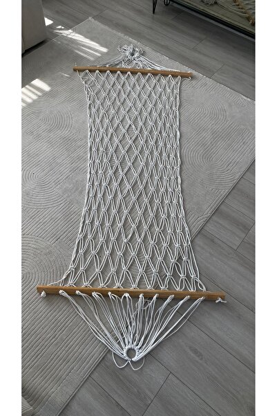 Toptancı Amca Beyaz Hamak 90x190 cm Çift Katlı Normal ip hamak 200 kg Taşıma ...