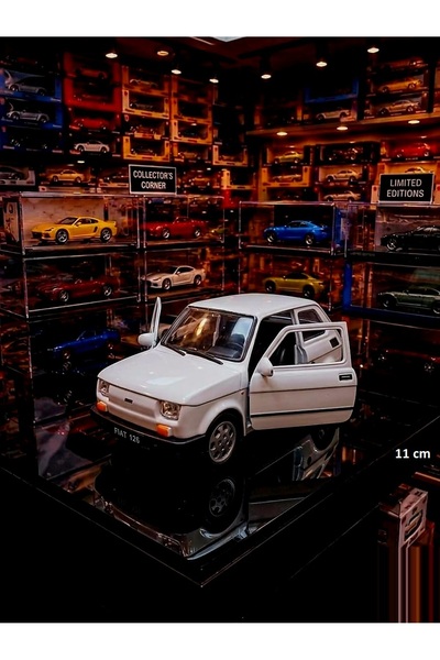 OYUNCAKSAHİLİ Fiat 126 P Klasik Diecast Metal Araba Kapılar Açılır 11cm Çekbı...