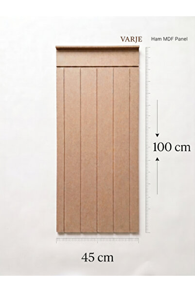 varje Dekoratif Duvar Paneli ( 45 X 100 Cm ) Boyanabilir Ahşap 6 Mm Ham Mdf D...