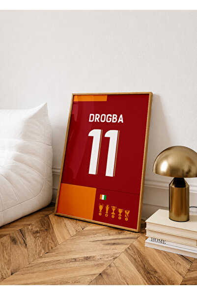Base Concept Drogba 11 Forma Tasarımlı Poster Tablo (Çerçeveli)