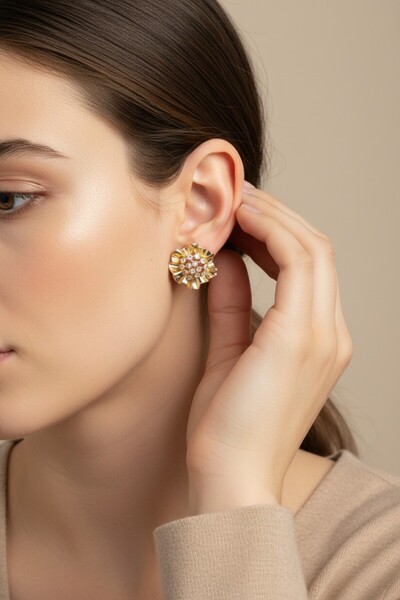 XUPING JEWELRY Style Pearl/Xuping Jewelry Bubble Flower Earrings