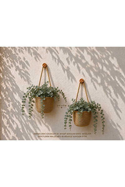 ÖRGÜM Coș decorativ 2 buc. Mini coș cu flori artificiale 12x10 cm NU INCLUDE ...