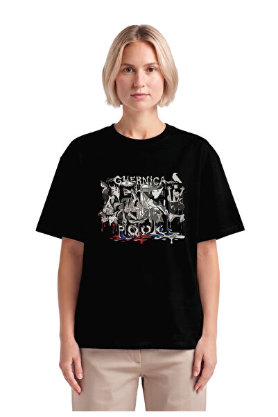rook Guernica DTF Baskılı T Shirt - Kadın
