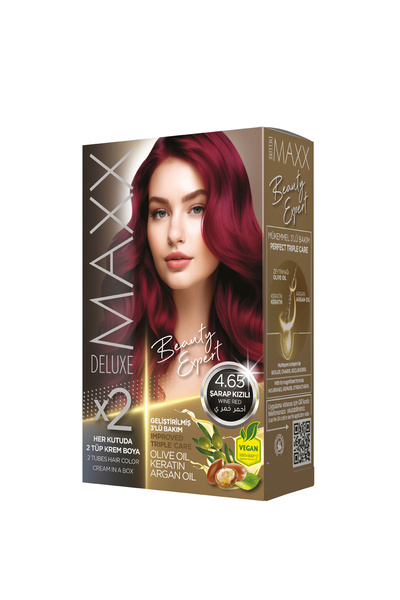 MAXX DELUXE Beauty Expert Set Saç Boyası 4.65 Şarap Kızılı