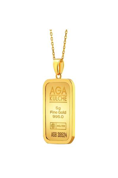 aga kulche 5 gr Altın Külçe Kolye