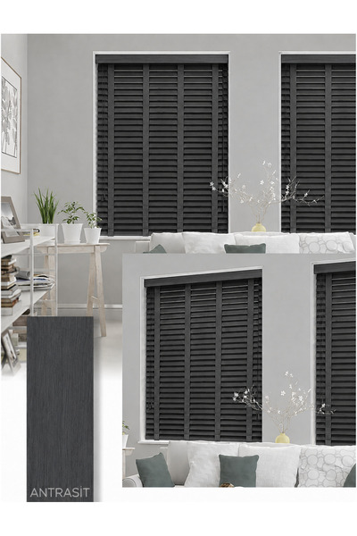 Y&S YS PERDE TASARIM Wooden Blinds %100 Doğal Ahşap Jaluzi Perde 50mm,Alüminy...