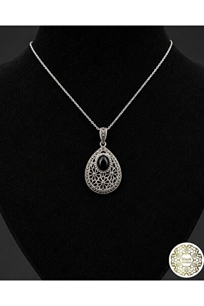 oltutasi.com.tr 925 Ayar Kadın Oltu Taşı Kadın Kolye sk00086