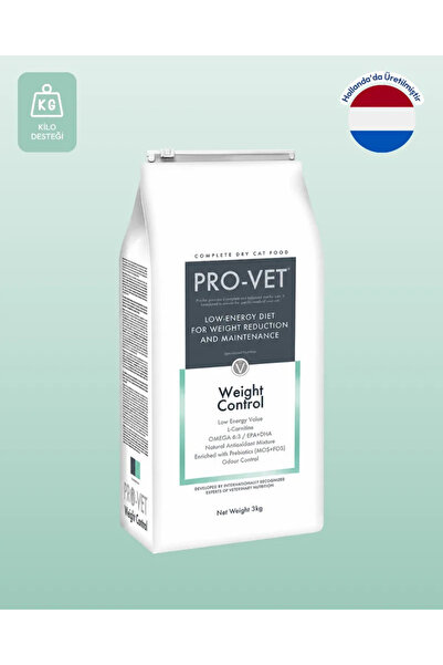 PRO-VET Weight Control Obezite & Diyet Veteriner Kedi Maması 3 Kg