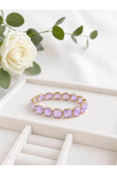 Alina Jewelry Parlak taşlı renkli lastikli bileklik