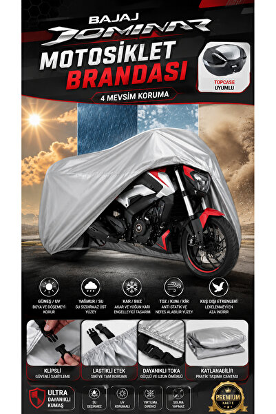 Bajaj Dominar Motorsiklet Brandası Motor Örtüsü Arka Çanta Uyumlu