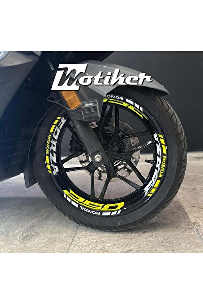Motiker HONDA FORZA 250 Jant İç & Dış Sticker Etiket Modeli Set