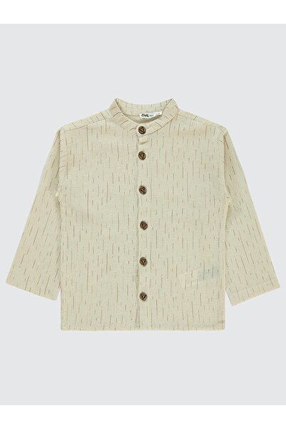 Civil Boys Striped Bohemian Shirt for 6-9 Years - Brown