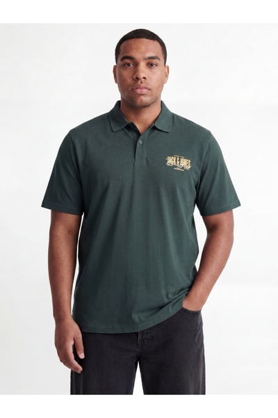 Jack & Jones Plus Tricou polo bărbați, mărimi mari, jerseu de bumbac, croială...