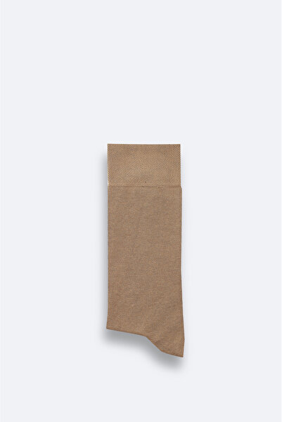 Avva Men's Light Brown Plain Bamboo Socket Socks B008505