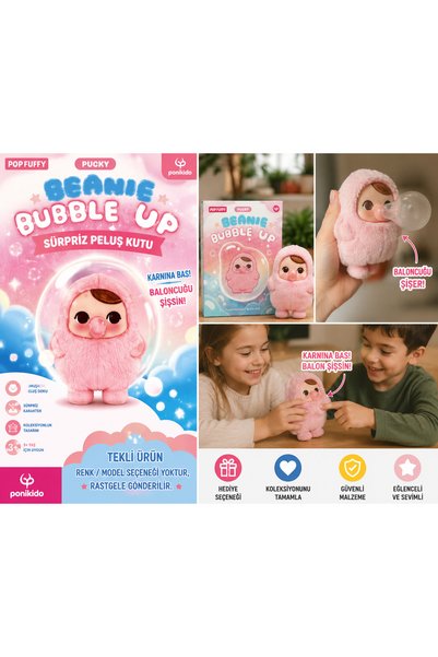 PONİKİDO Bubble up Collectible Plush Keychain