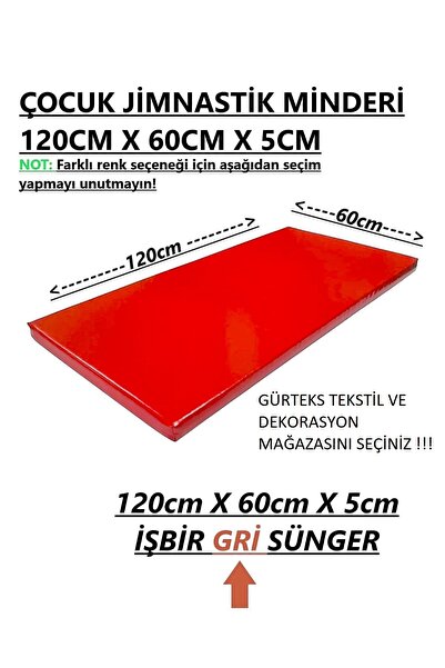 Genel Markalar 60x120x5 Cm Çocuk Jimnastik Minderi (PVC)