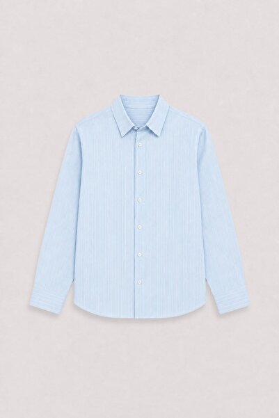 Antioch Baby Blue Striped Men's Shirt