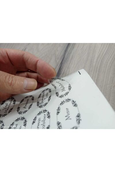 WITH YOU 03 98 Li Baharat Bakliyat Kuruyemiş Kavanoz Sticker Etiket Şeffaf 4....