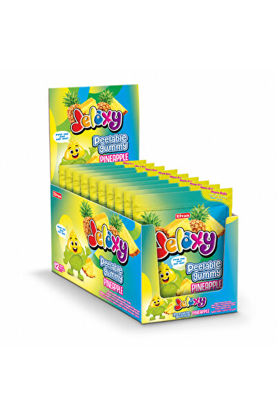jelaxy Peelable Ananas Aromalı Soyulabilir Yumuşak Şekerleme 65 Gram 12 Adet ...