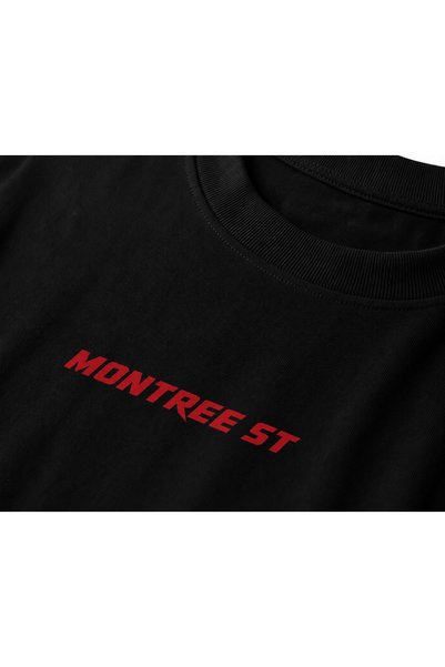 MONTREE Men's Oversize St Printed 100% Cotton Premium T-Shirt