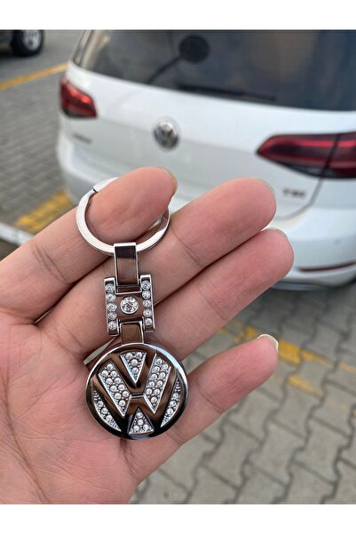 RoseTR Volkswagen Luxury Stone Metal Keychain Beetle Golf Jetta Passat Polo T...