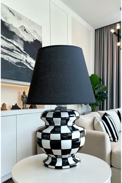 VERA HOME DECOR ساندورا، عاكس الضوء الخزفي المزخرف يدويًا بنمط الداما، شاه كو...