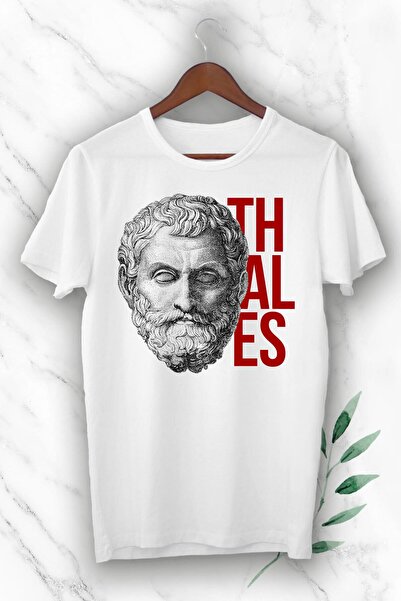 perseusshopping Μπλουζάκι Thales με στάμπα σε λευκό χρώμα - Μυθολογία Ο πρώτο...
